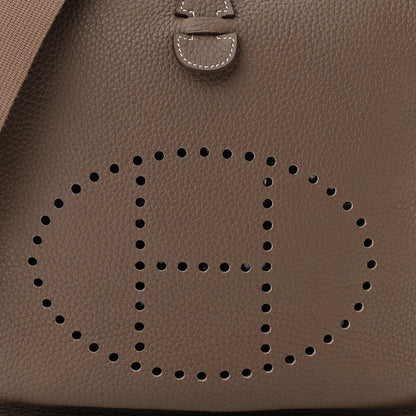 Hermes Taurillon Clemence Evelyne III PM Etoupe 8 of 11