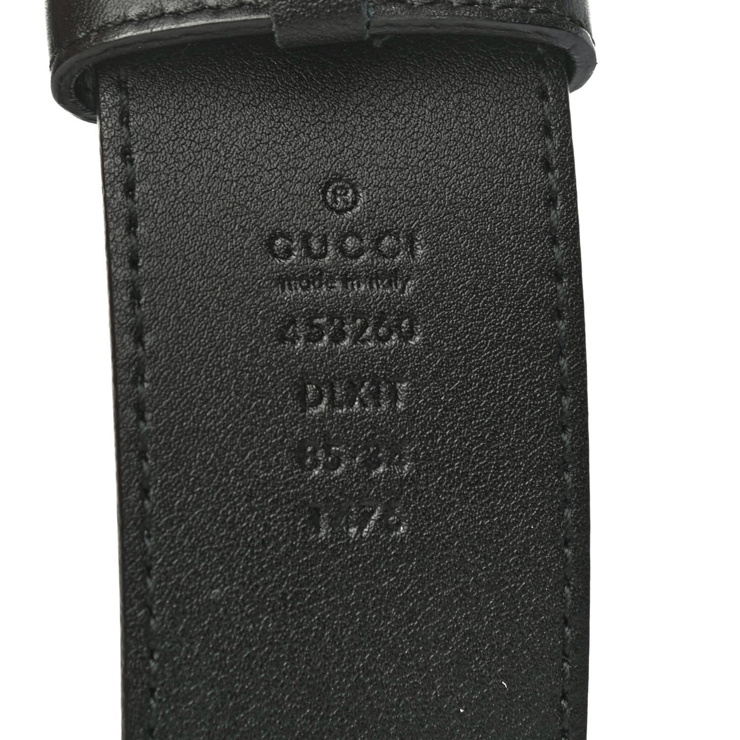 Moon Calfskin Pearl Double G 40mm Belt 85 34 Black Cream