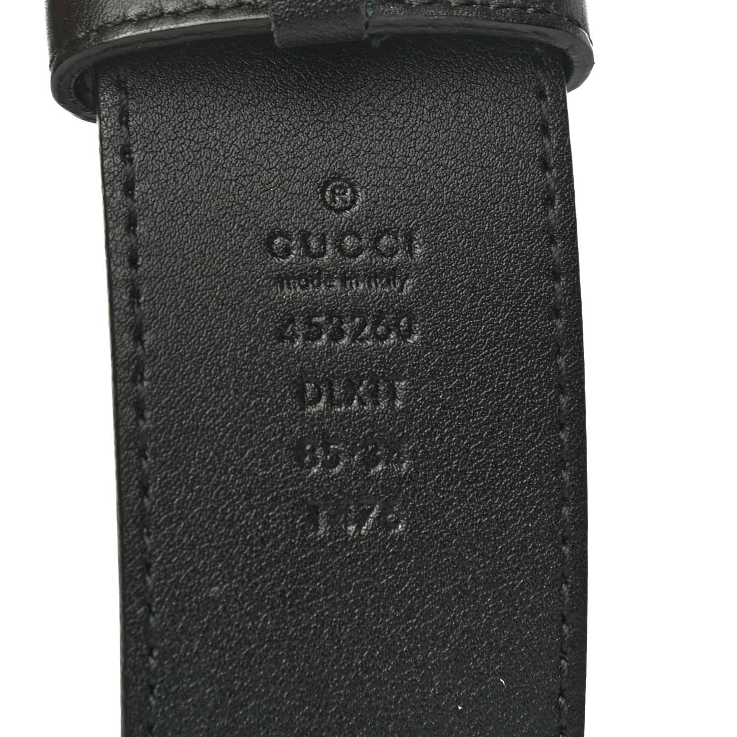 Gucci Moon Calfskin Pearl Double G 40mm Belt 85 34 Black Cream 4 of 4