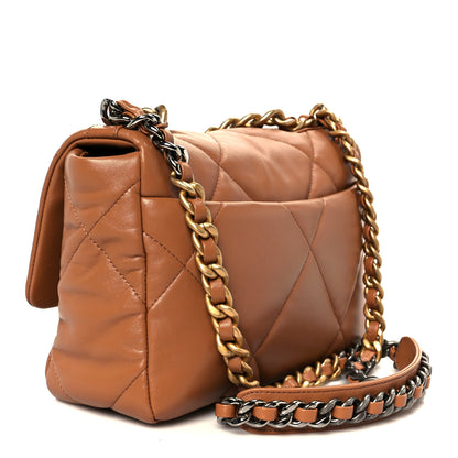 Chanel Lambskin Quilted Medium Chanel 19 Flap Brown 3 of 11