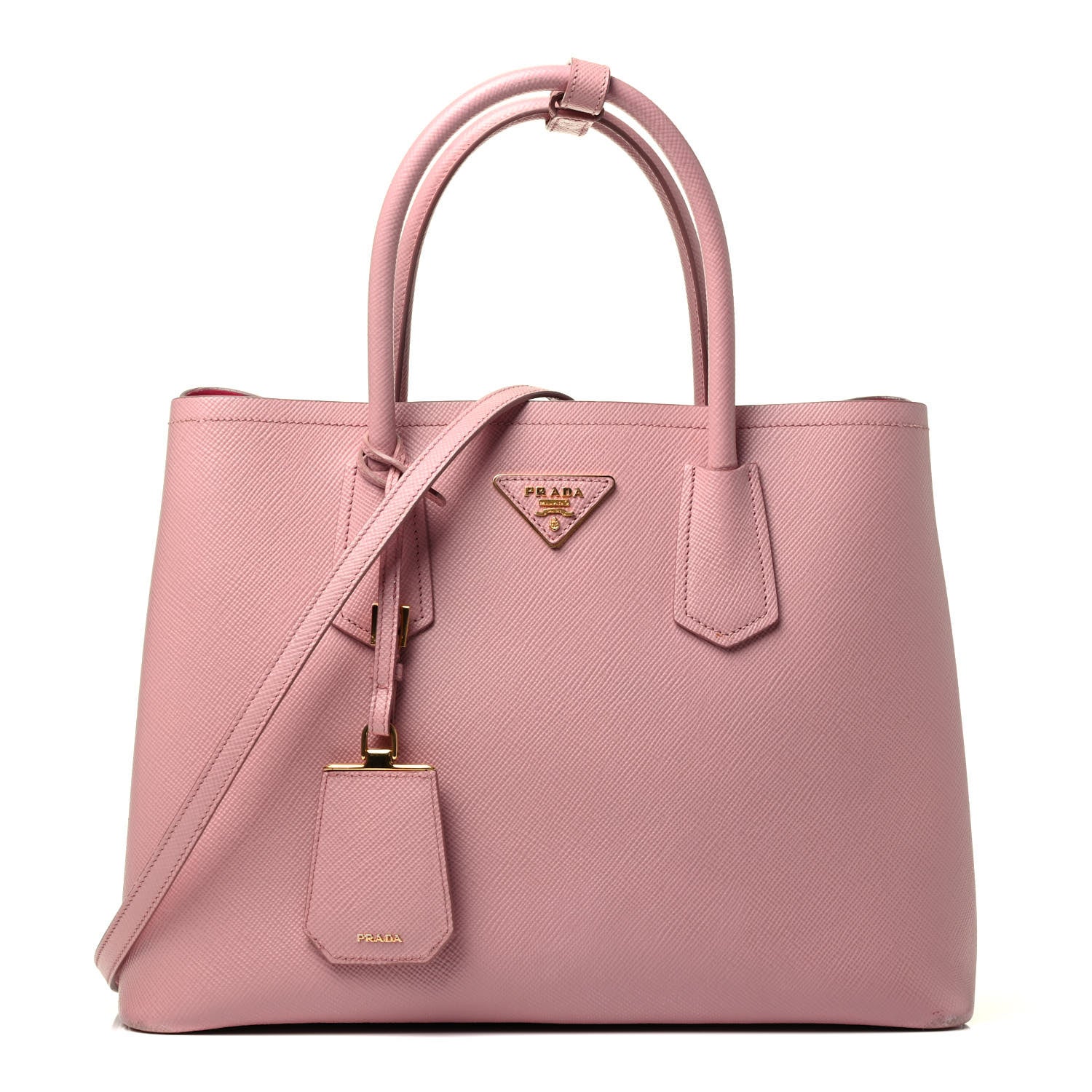Prada Saffiano Cuir Medium Double Bag Pesco 1 of 3