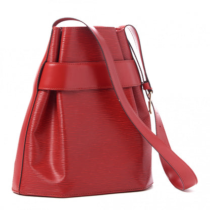 Louis Vuitton Epi Sac D'Epaule Castillan Red 2 of 8