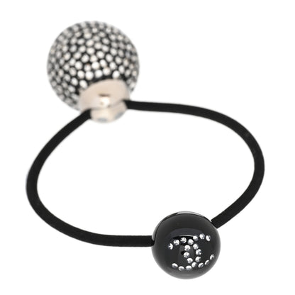 Chanel Crystal CC Hair Tie Black 2 of 3