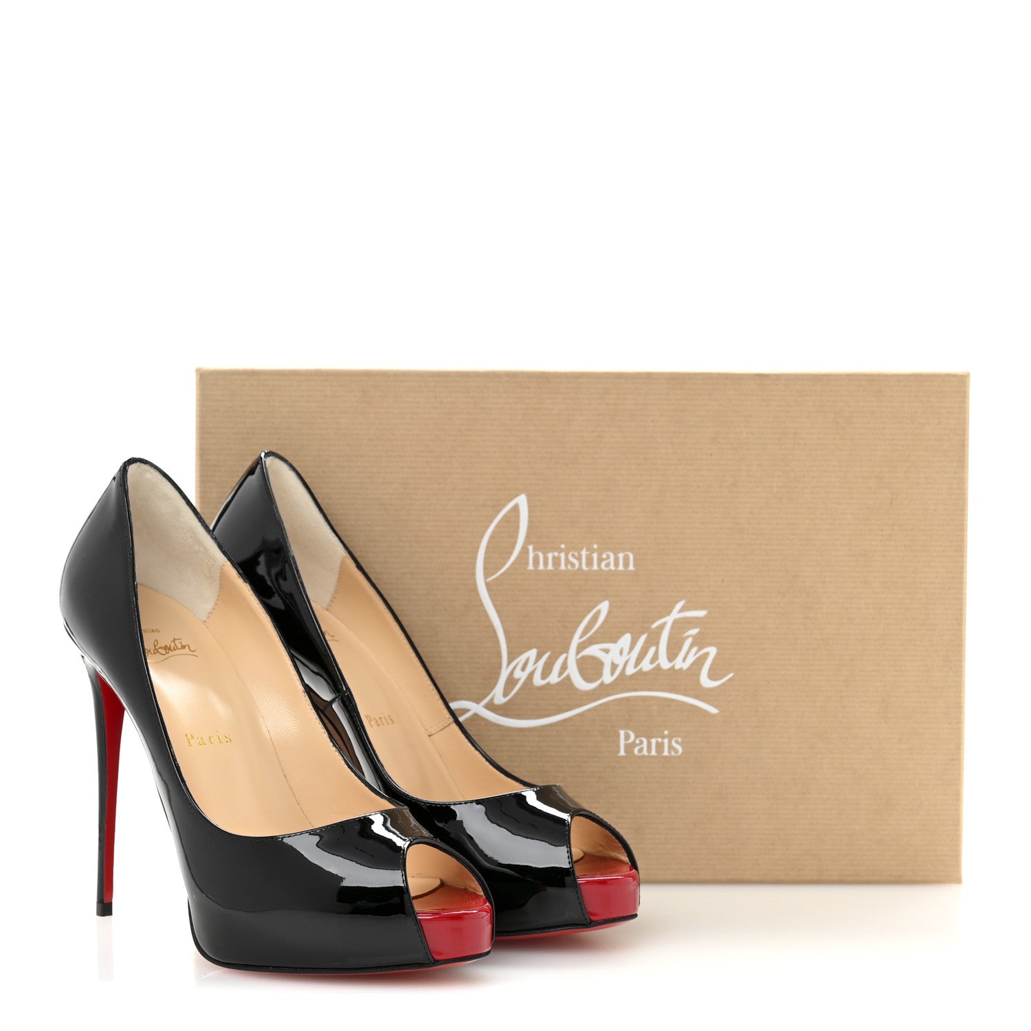 Christian Louboutin Patent New Very Prive 120 Pumps 38 Black 9 of 9