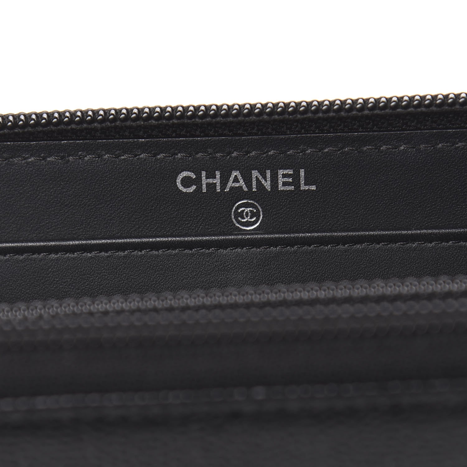 Chanel Caviar Timeless CC Large Gusset Zip Around Wallet Black 6 of 8