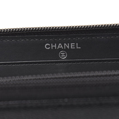 Chanel Caviar Timeless CC Large Gusset Zip Around Wallet Black 6 of 8
