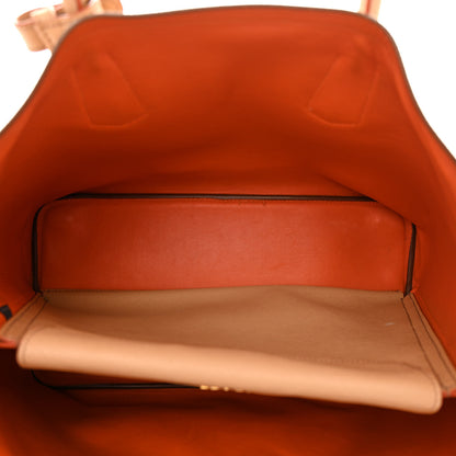 Prada Saffiano Cuir Medium Double Bag Noisette Papaya 6 of 20