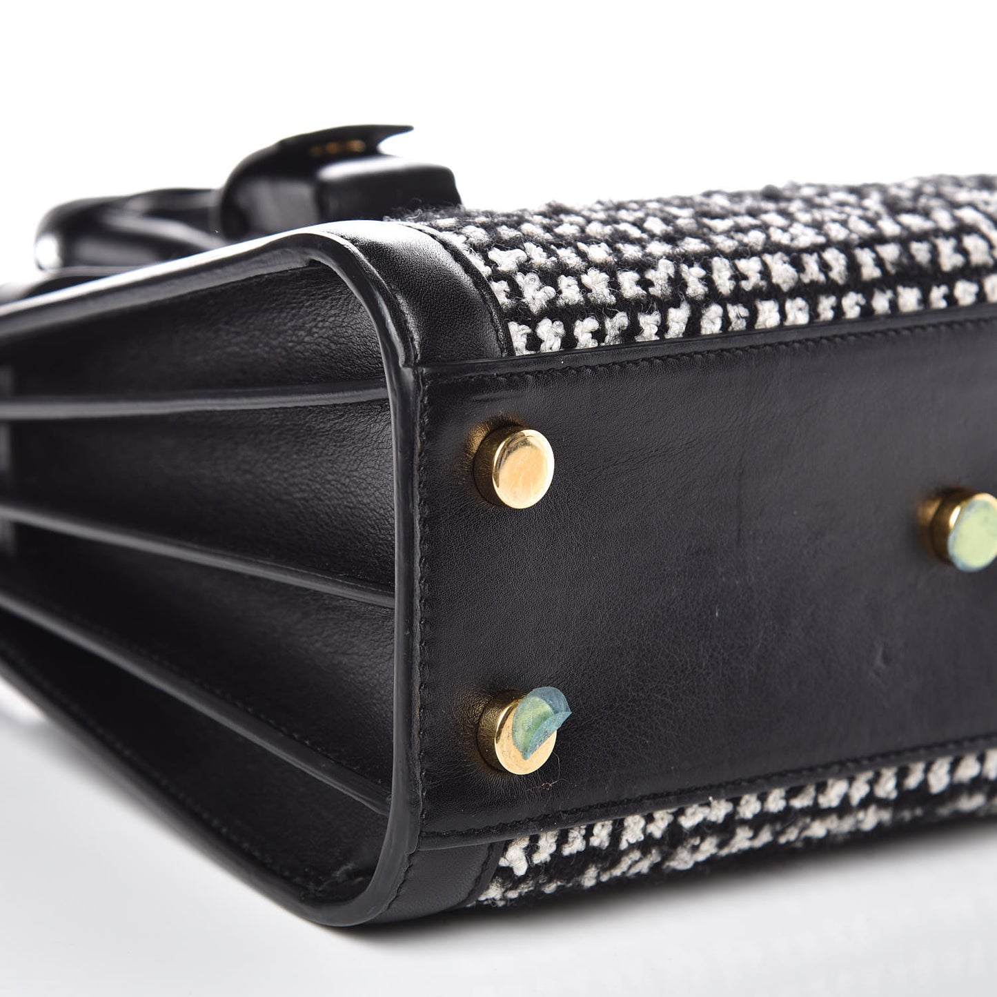 Tweed Houndstooth Nano Sac De Jour Black
