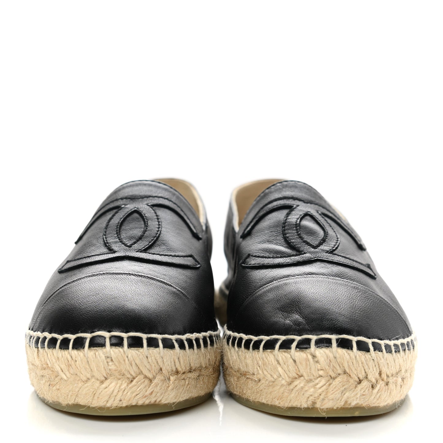 Lambskin CC Espadrilles 35 Black
