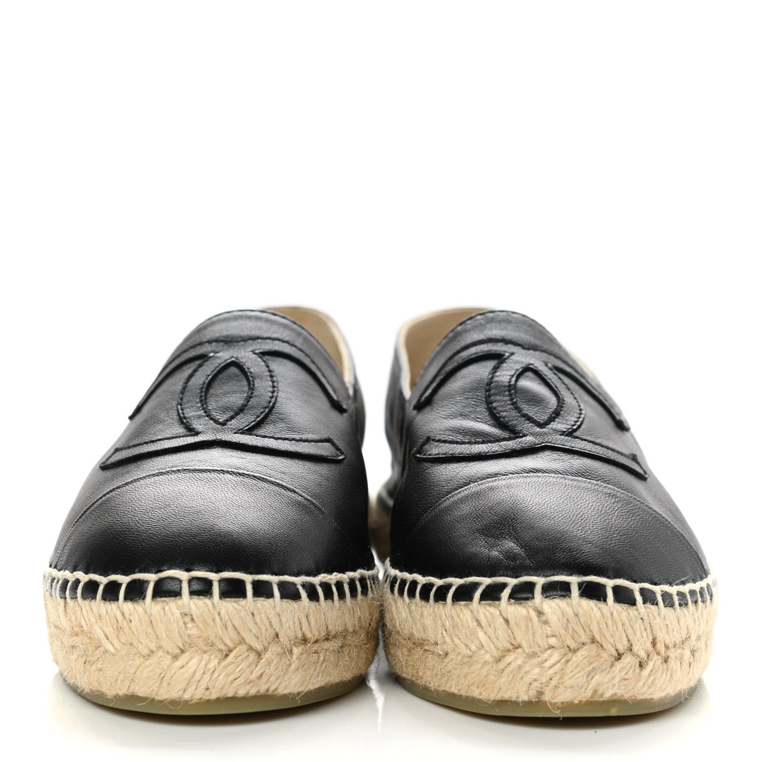Chanel Lambskin CC Espadrilles 35 Black 2 of 9