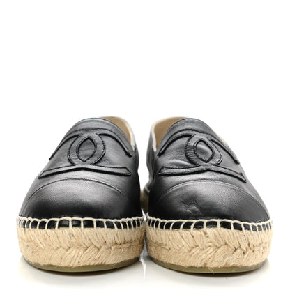 Chanel Lambskin CC Espadrilles 35 Black 2 of 9