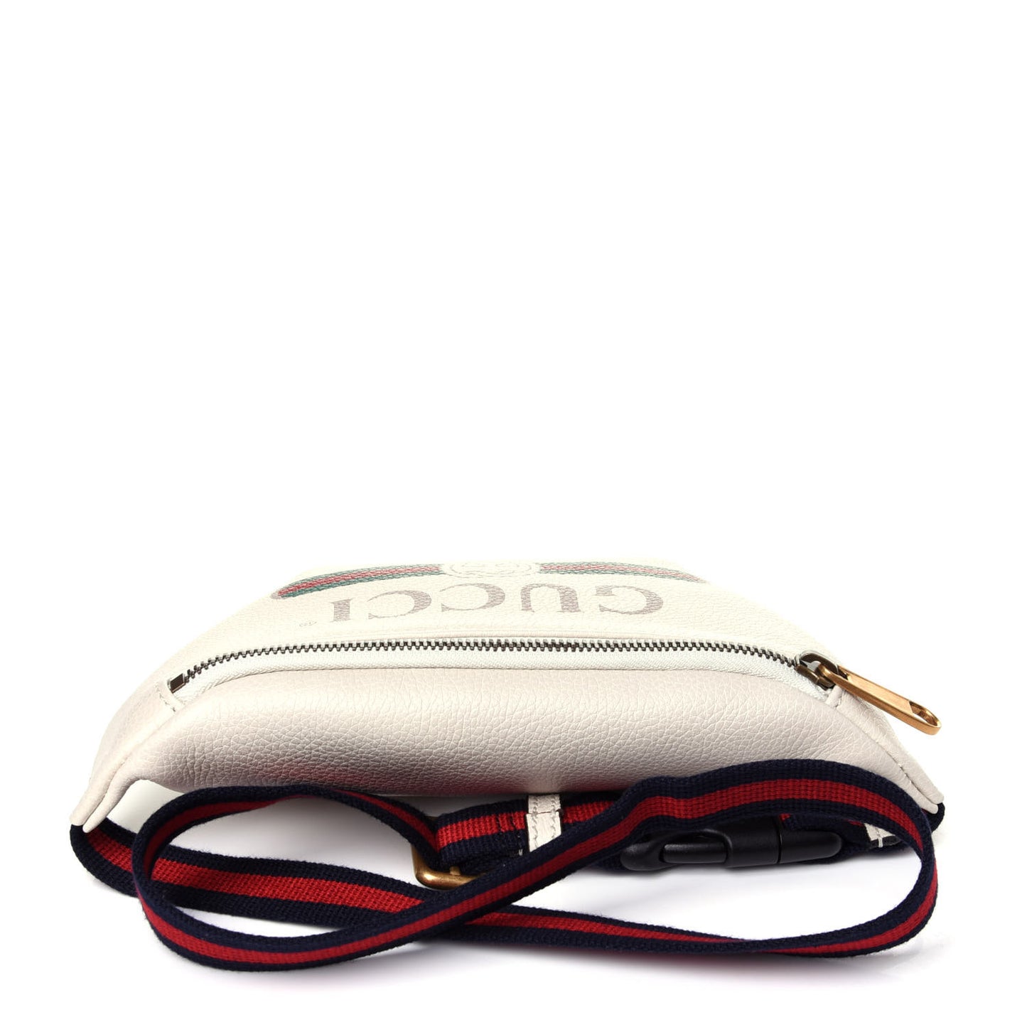 Grained Calfskin Small Logo Belt Bag White