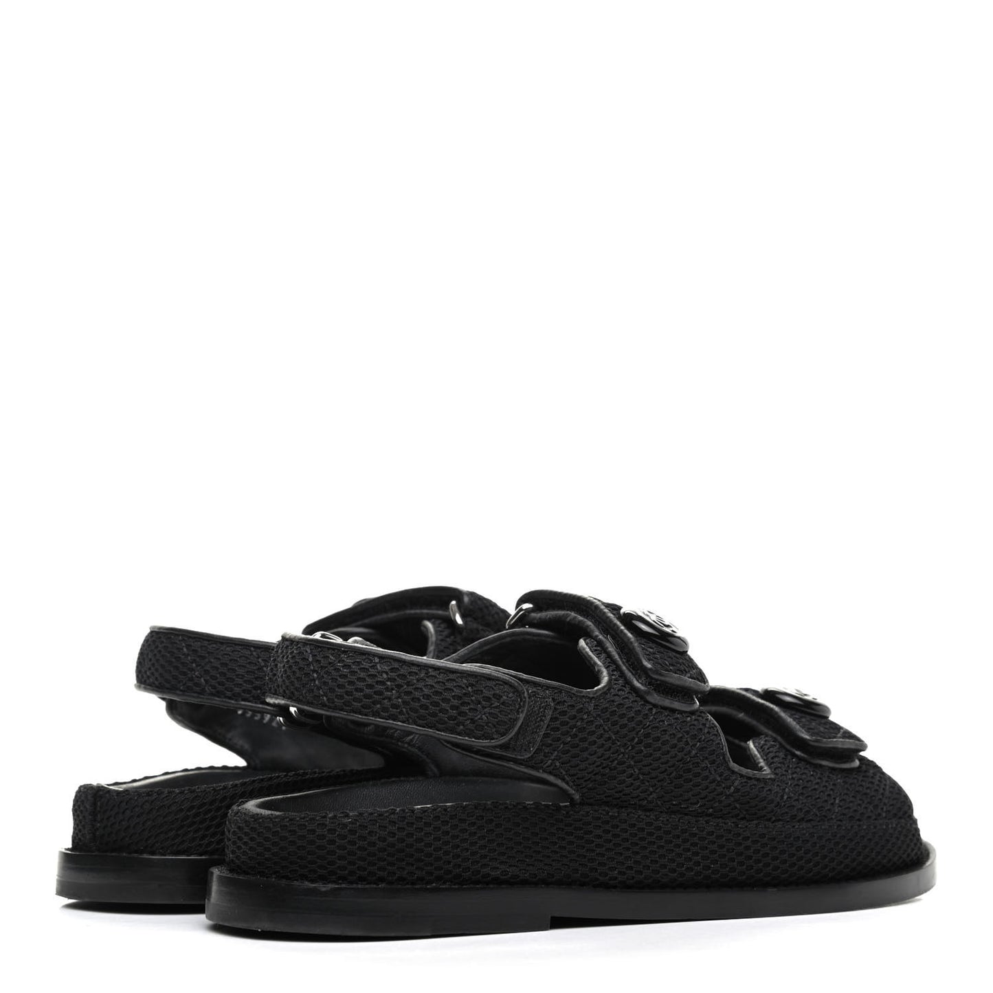 Fabric Velcro Dad Sandals 35 Black