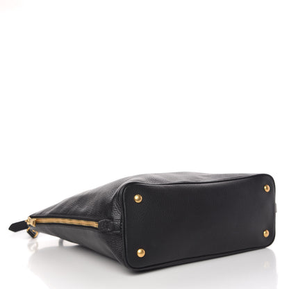 Prada Vitello Daino Side Zip Tote Black 4 of 11