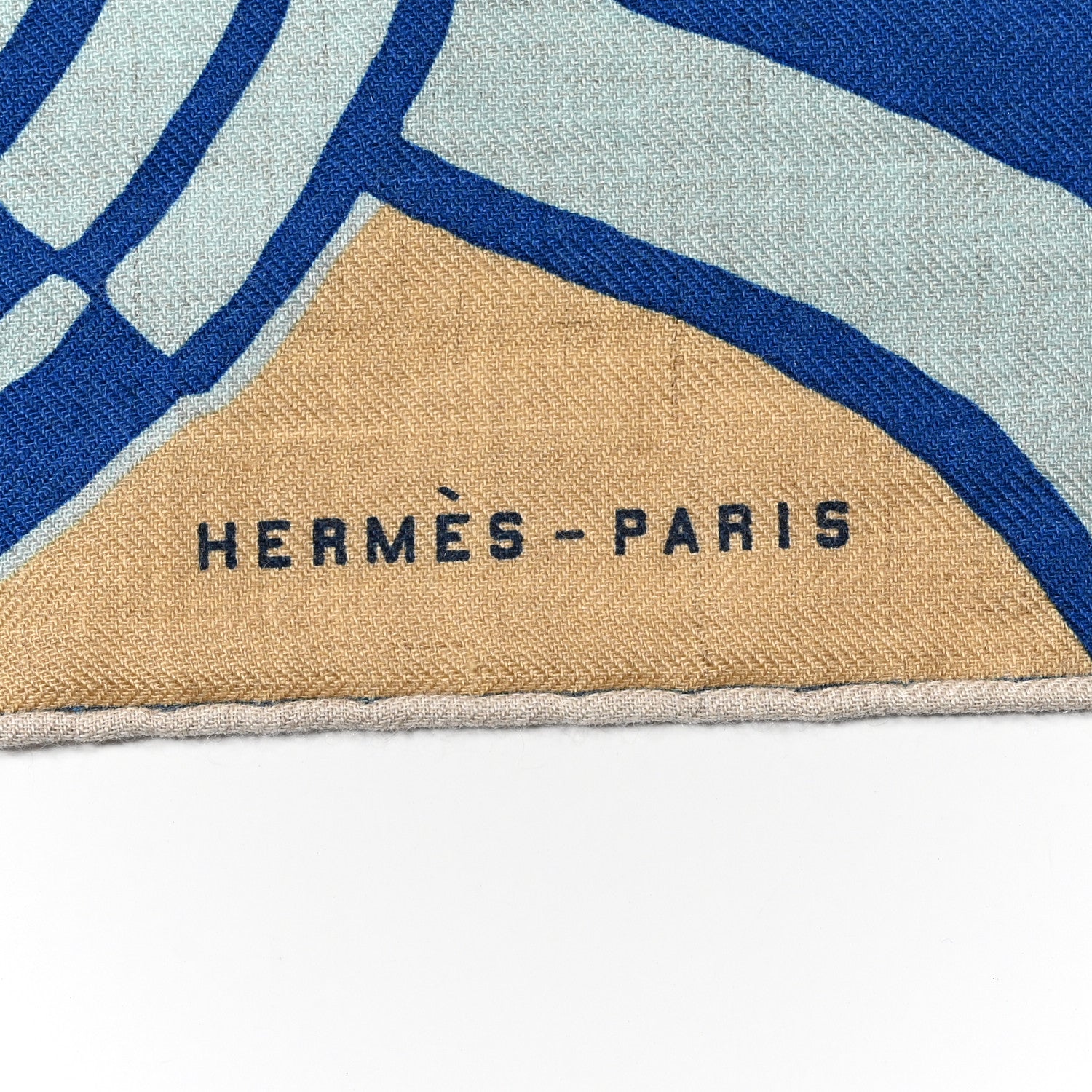 Hermes Cashmere Silk Cheval Vague Giant Pointe Triangle Scarf Bleu Rouge Rose 3 of 6