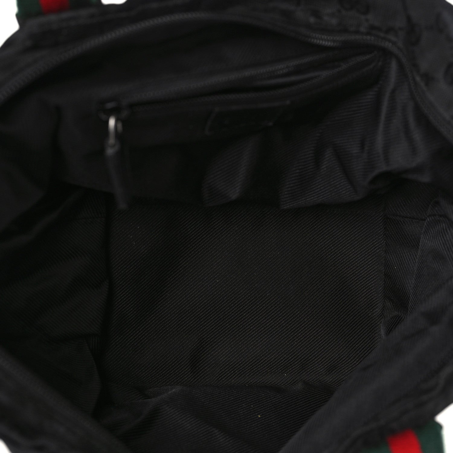 Gucci GG Monogram Small Web Handle Bucket Tote Black 5 of 9