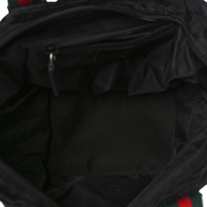 Gucci GG Monogram Small Web Handle Bucket Tote Black 5 of 9