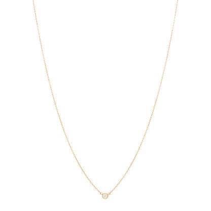 Tiffany 18K Yellow Gold Diamond .08ct Elsa Peretti Diamonds by the Yard Pendant Necklace 1 of 3