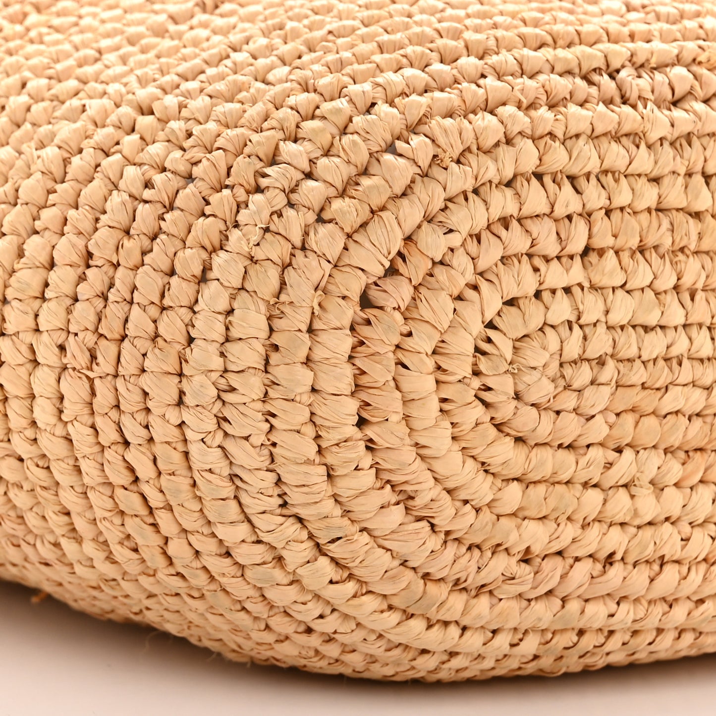Raffia Mini Slit Tote Bag Natural Tan