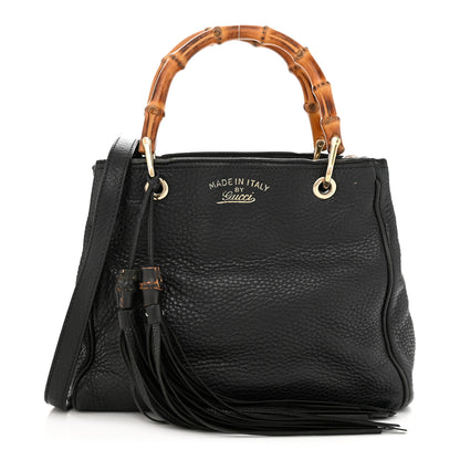 Gucci Calfskin Small Bamboo Shopper Tote Black 1 of 20