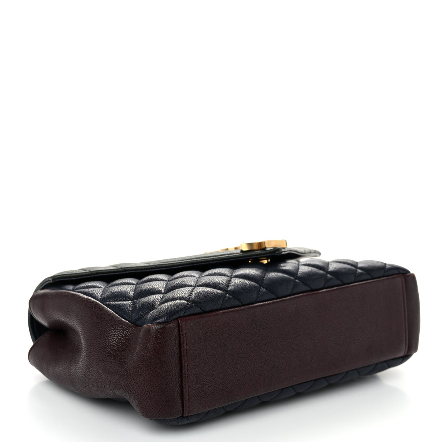 Sheepskin Tri-Color Tri-Quilt Monogram Medium College Bag