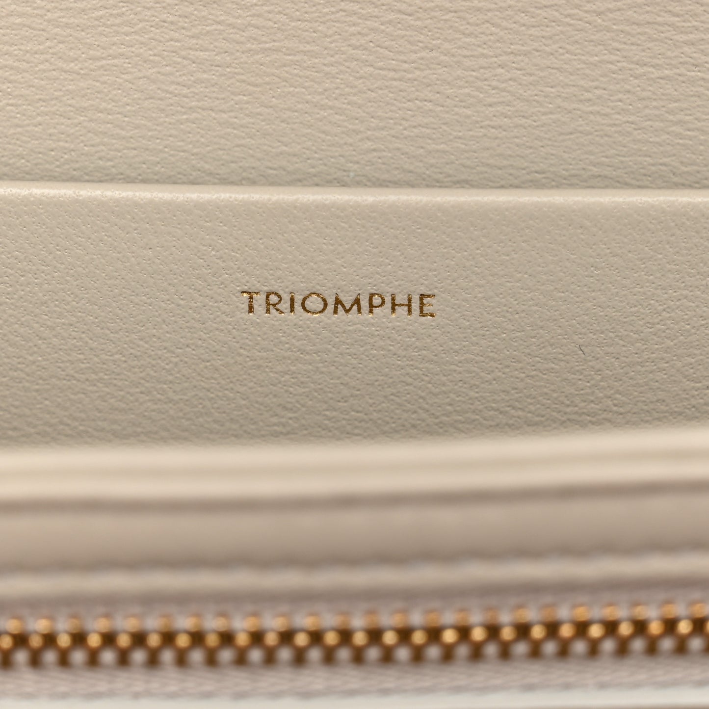 Shiny Calfskin Medium Triomphe Chalk