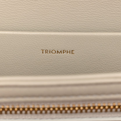 Celine Shiny Calfskin Medium Triomphe Chalk 7 of 10