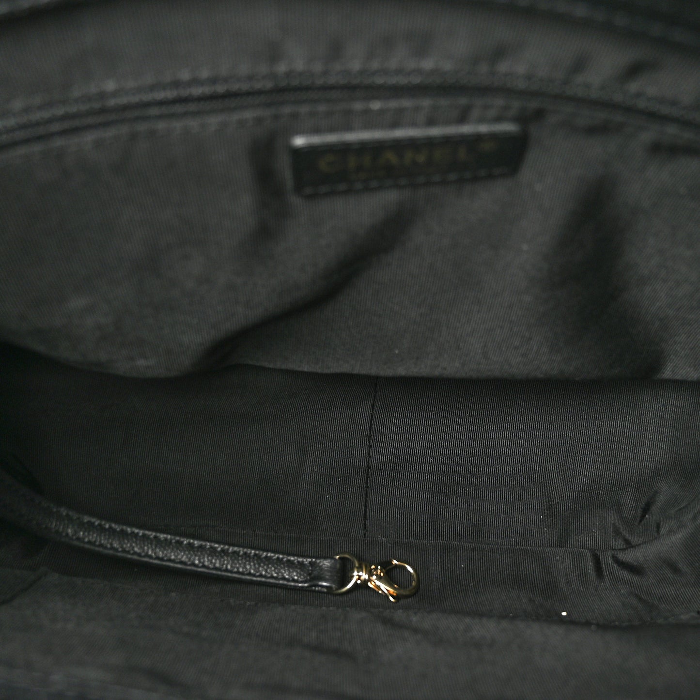 Caviar Quilted Rolled Up Tote Black