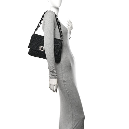 Miu Miu Nappa Matelasse Crystal Flap Clutch Black 2 of 12