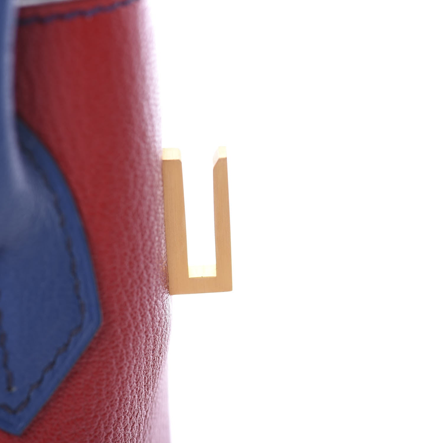 Hermes Chevre Mysore Horseshoe Birkin 30 Rouge Casaque Bleu Brighton 20 of 41
