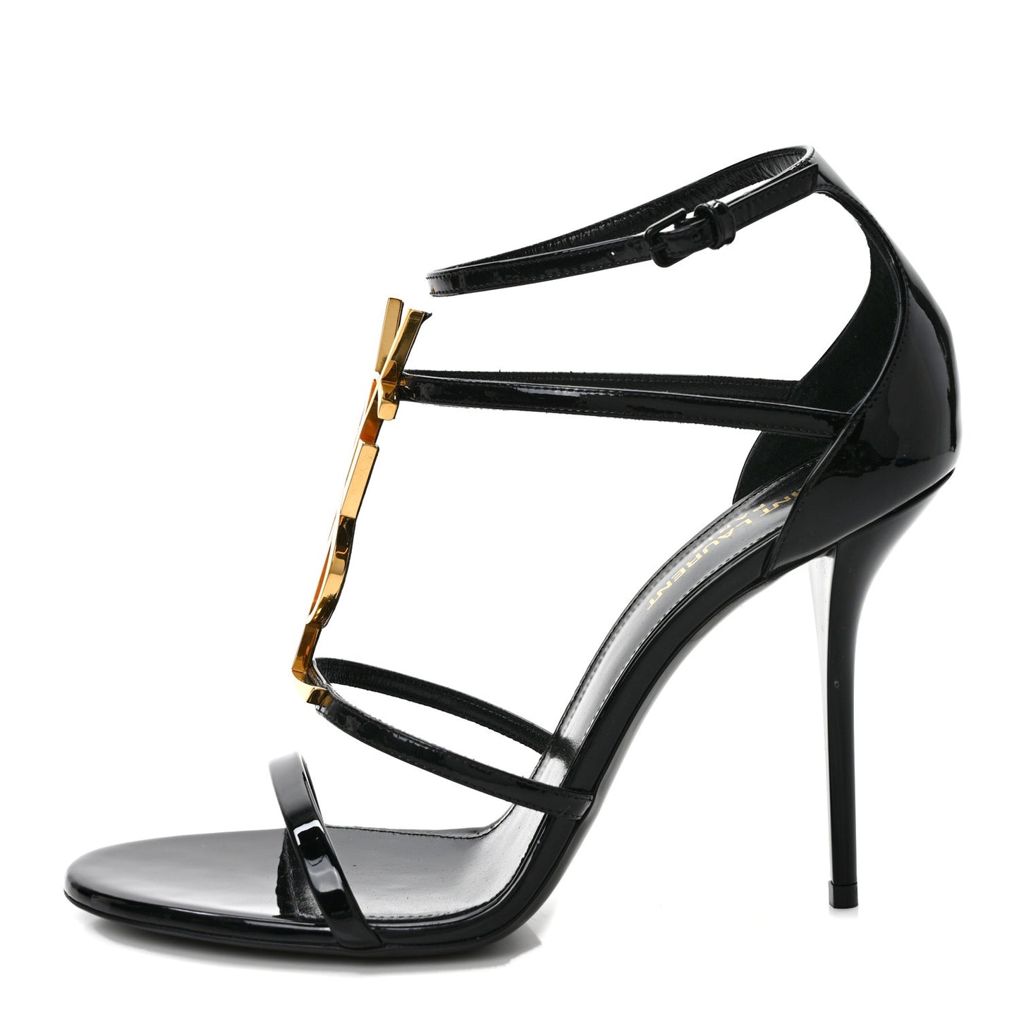 Patent Cassandra 100 Ankle Strap Sandals 40.5 Black