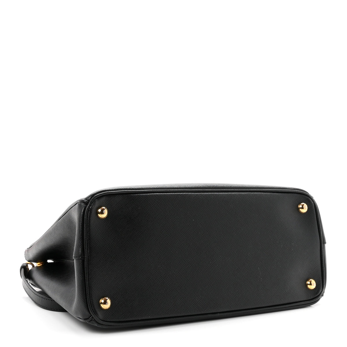 Saffiano Small Galleria Double Zip Tote Black