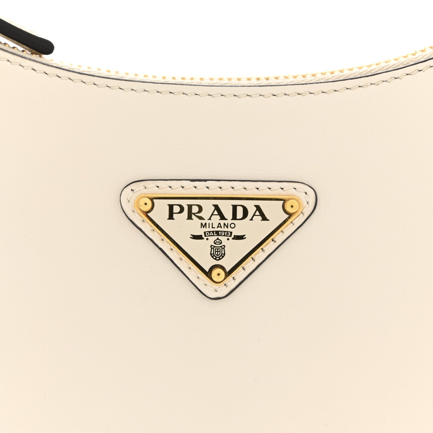 Prada Soft Calfskin Arque Shoulder Bag White 12 of 13