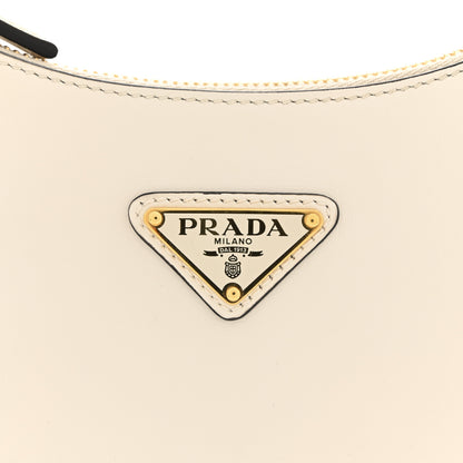 Prada Soft Calfskin Arque Shoulder Bag White 12 of 13