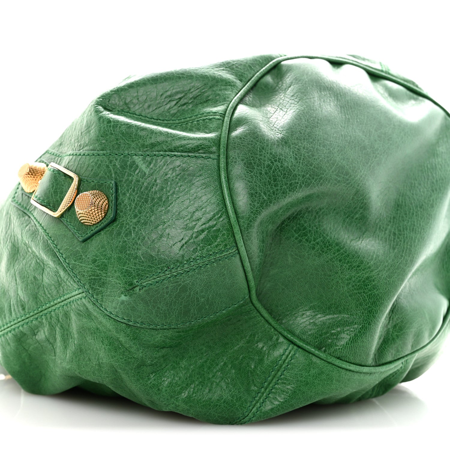 Balenciaga Agneau Giant 21 Gold Hardware Pompon Vert Fluo 10 of 12