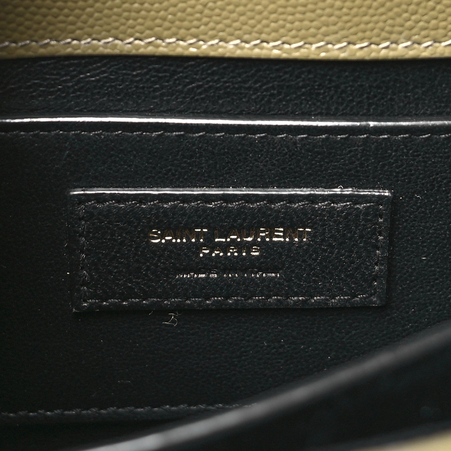 Saint Laurent Grain de Poudre Mini Classic Monogram Cassandra Top Handle Olive 6 of 10