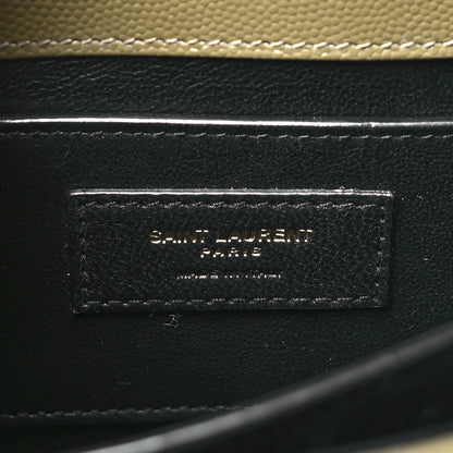 Saint Laurent Grain de Poudre Mini Classic Monogram Cassandra Top Handle Olive 6 of 10