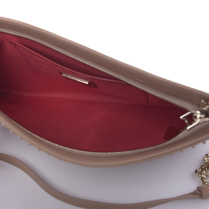 Christian Louboutin Calfskin Studded Loubiposh Chain Clutch Nude 5 of 13