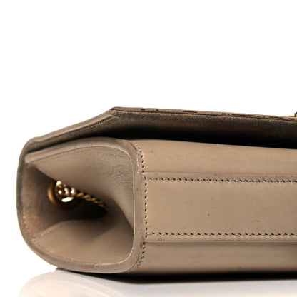 Saint Laurent Smooth Calfskin Small Classic Monogram Kate Tassel Satchel Dark Beige 5 of 10