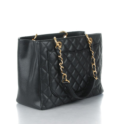 Chanel Caviar Quilted Grand Shopping Tote GST Black 3 of 7