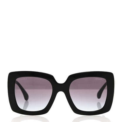 Chanel Acetate Calfskin Square Sunglasses 5474-Q-A Black White 2 of 8