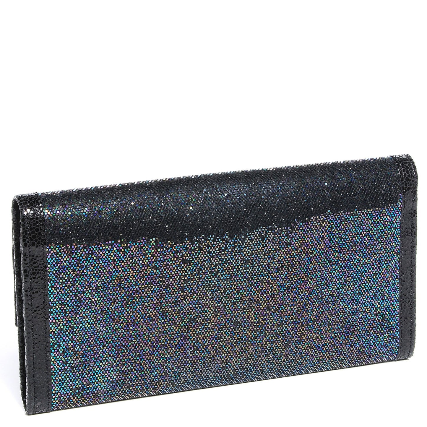 Glitter Fabric Reese Clutch Petrol