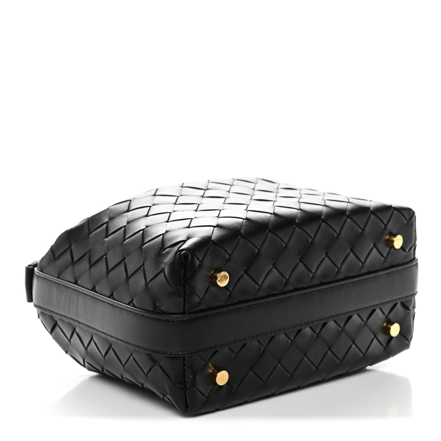 Bottega Veneta Calfskin Nappa Intrecciato Mini Wallace Black Black 4 of 12