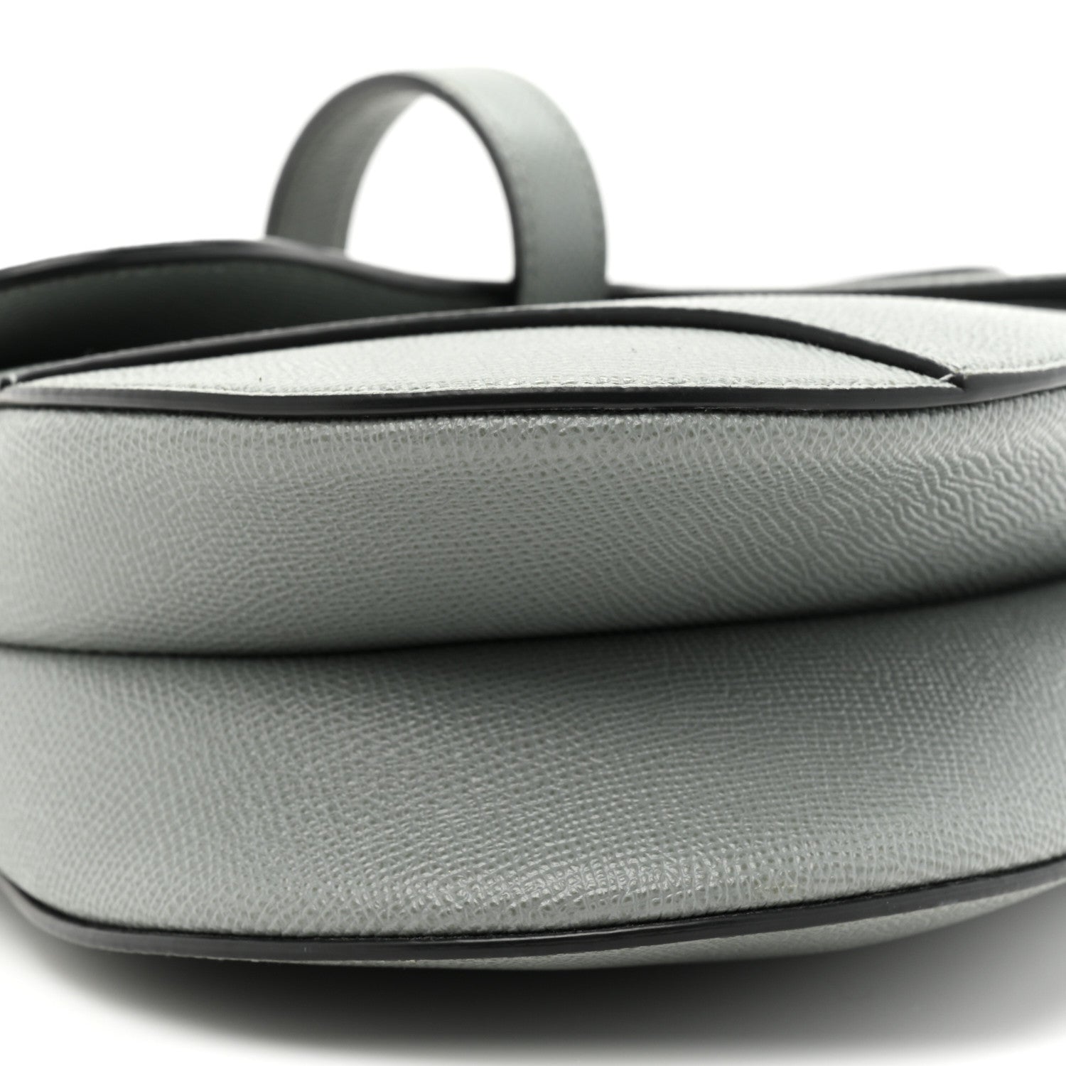 Christian Dior Grained Calfskin Saddle Bag Grey Stone 9 of 13