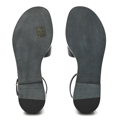 Hermes Epsom Santorini Sandals 36 Black 6 of 10