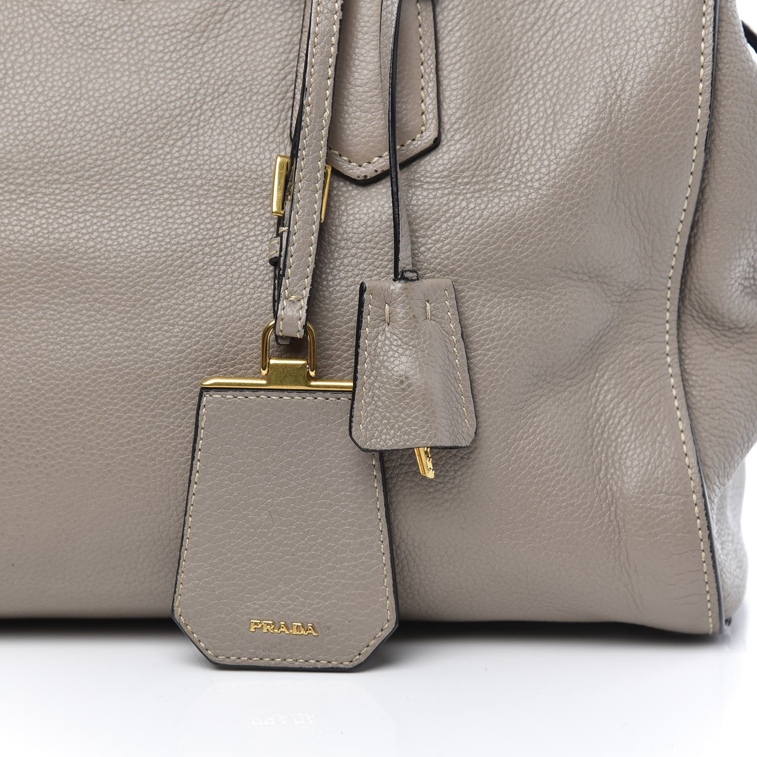 Prada Vitello Daino Two-Way Tote Argilla 11 of 13