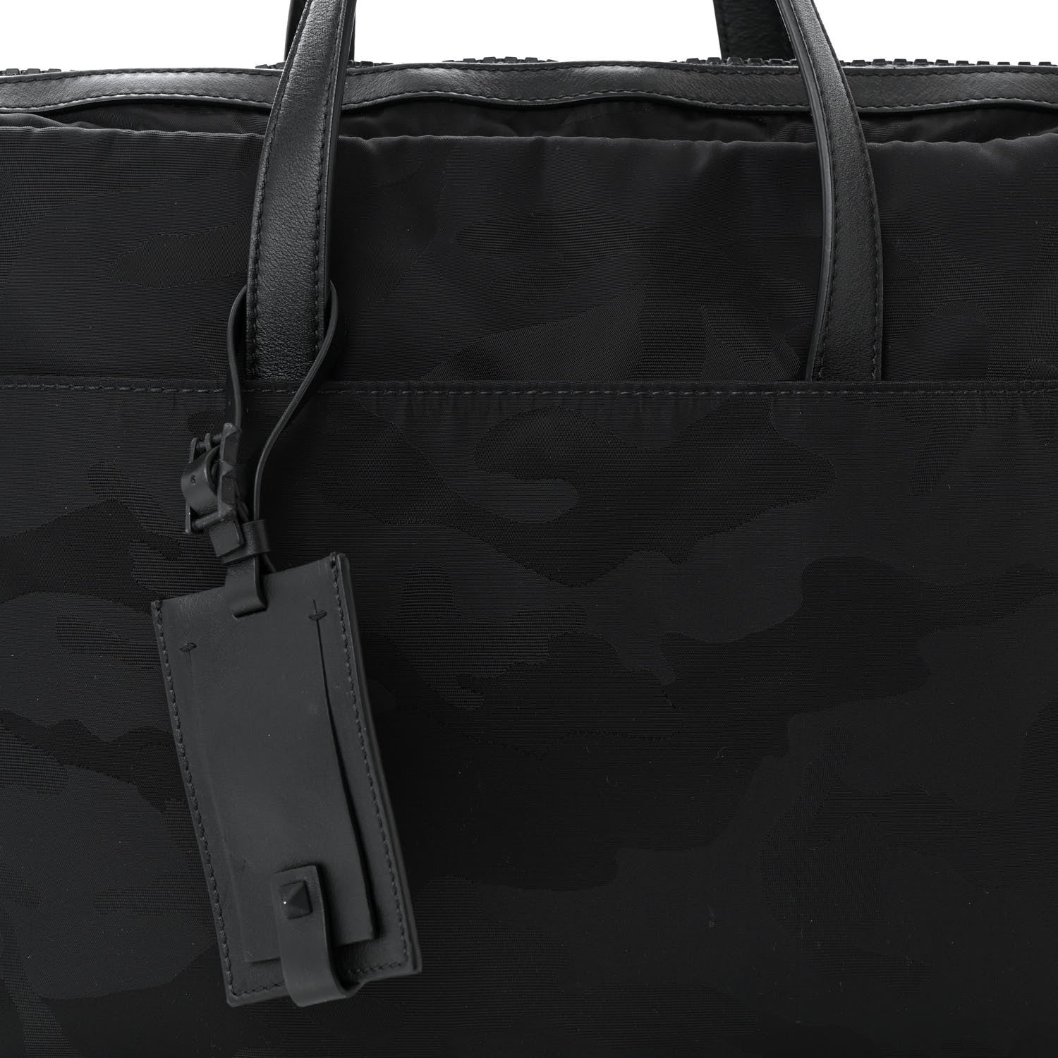 Valentino Garavani Nylon Camouflage Travel Briefcase Black 7 of 10