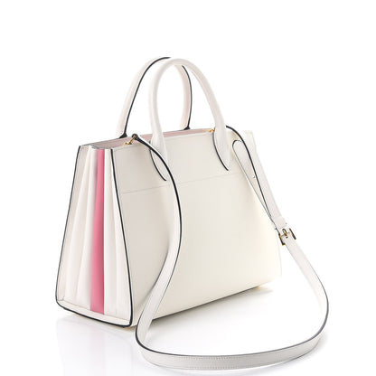 Prada Saffiano Calfskin Bibliotheque Top Handle White Begonia 4 of 8