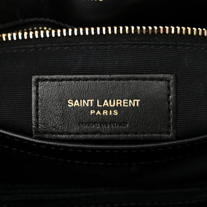 Saint Laurent Calfskin Y Quilted Monogram Toy Loulou Crossbody Bag Black 6 of 12