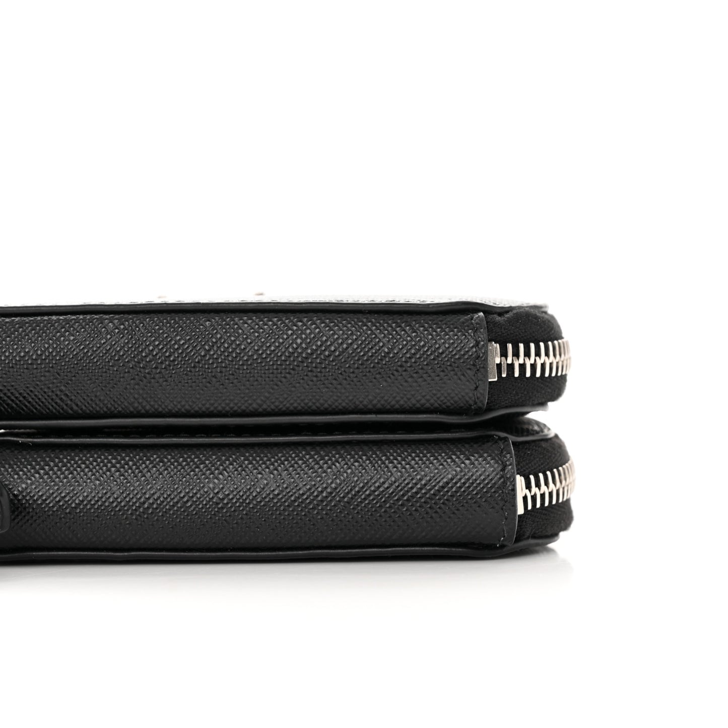 Saffiano Mini Triangle Crossbody Pouch Black